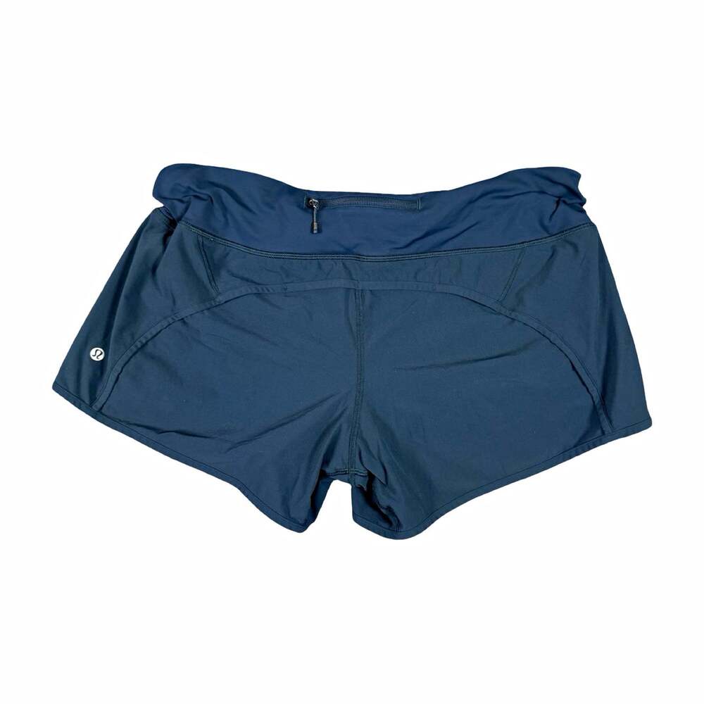 lululemon Women’s Yoga Blue Solid Running Athletic Shorts Lightweight Stretch